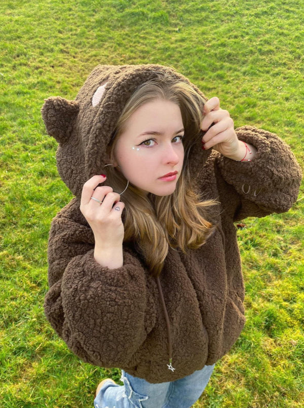 Woolen Coat Cute Animal Sherpa Coat