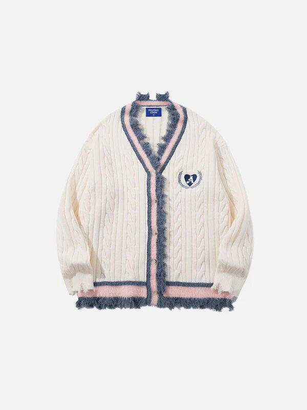Embroidered Sweater Fringe Embroidery Cardigan