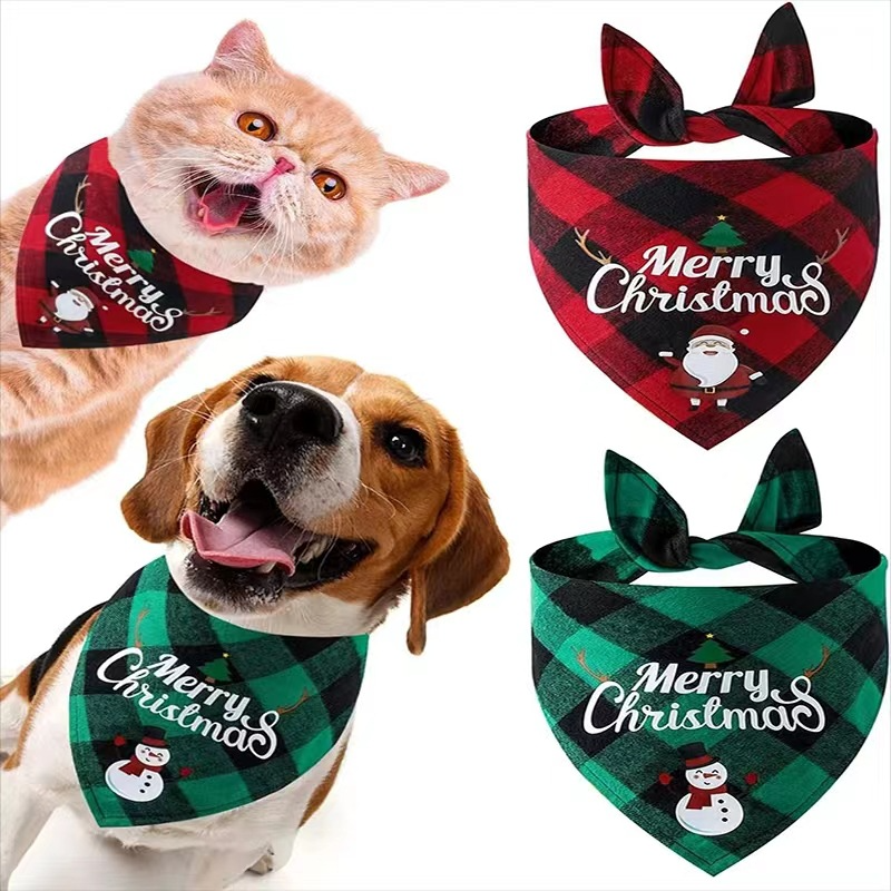 Christmas Pet Small Triangle Bandana Bib  Costumes