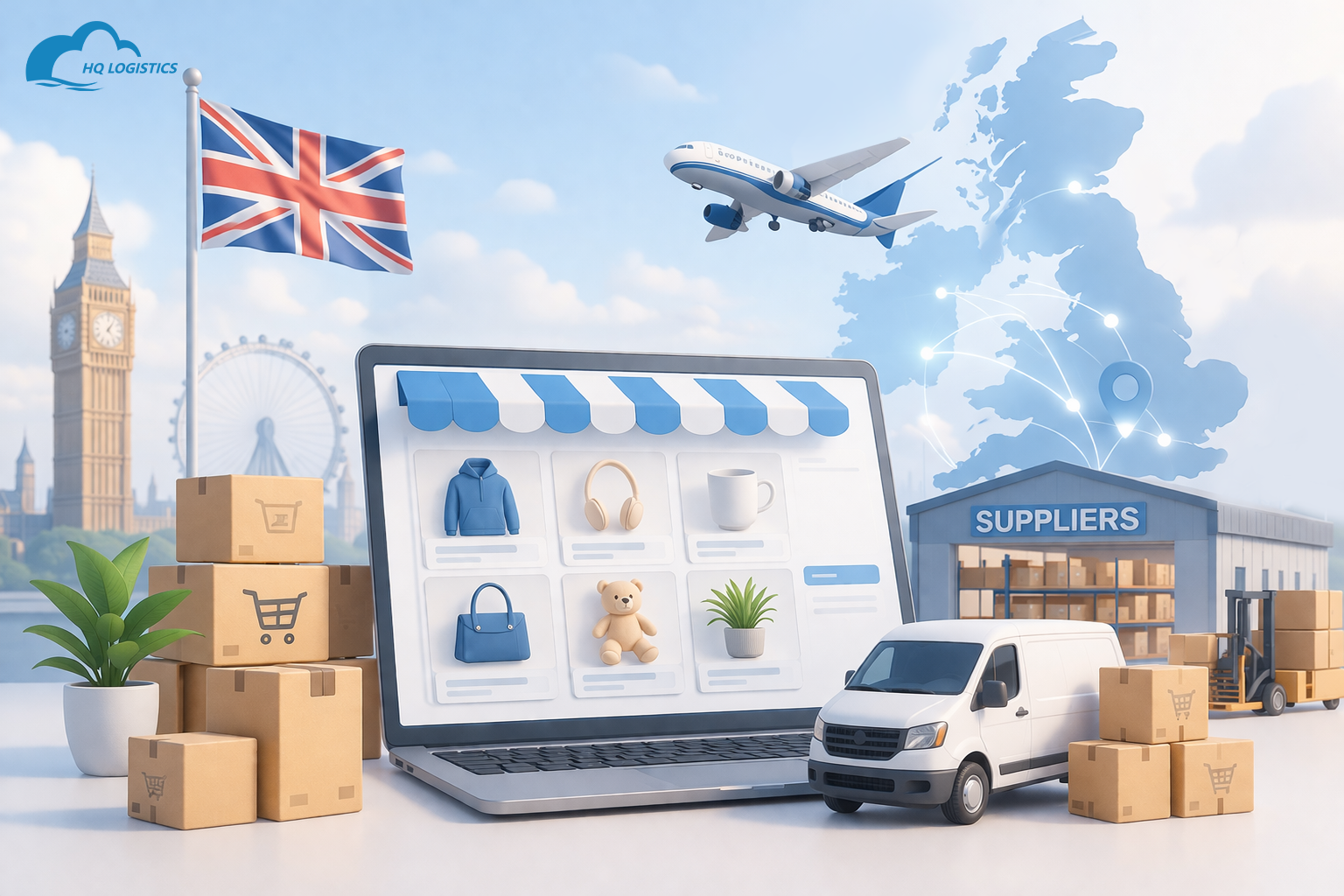 Dropshipping/UK Logistics/Fulfillment/Ecommerce Shipping/Cross-border/Supply Chain/Shopify/order fulfillment/logistics solution/supply chain/shipping carrier/delivery time/last-mile delivery/tracking system/warehouse management/cross-border ecommerce/shipping cost optimization